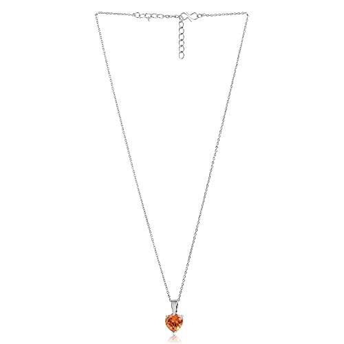 Heart Shape Valentine Pendant Necklace with Chain