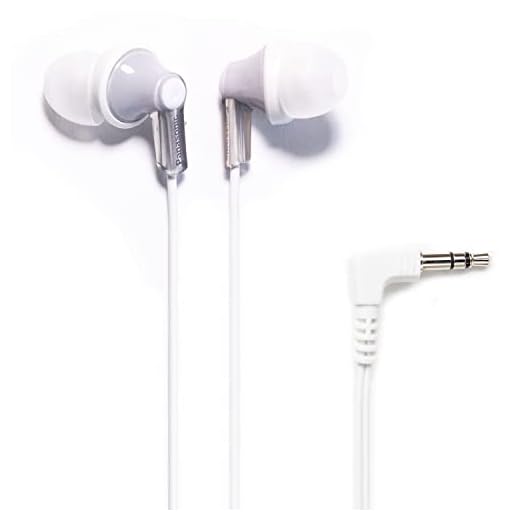 Panasonic ErgoFit Wired Earbuds, In-Ear Headphones with Dynamic Crystal-Clear Sound and Ergonomic Custom-Fit Earpieces (S/M/L), 3.5mm Jack for Phones and Laptops, No Mic - RP-HJE120-S (Silver)
