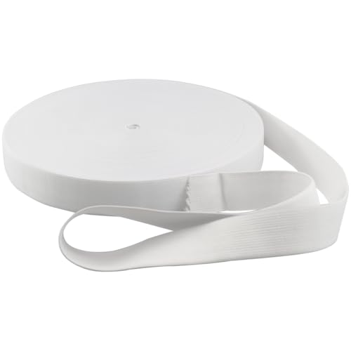 40 Metros De Cinta Elástica De 30mm De Ancho, Cinta Elástica para Coser Cinta Elástica Blanca para Cintura, Cinta Elástica por Metros para Sastrería, Arreglos, Cintas para Pelucas