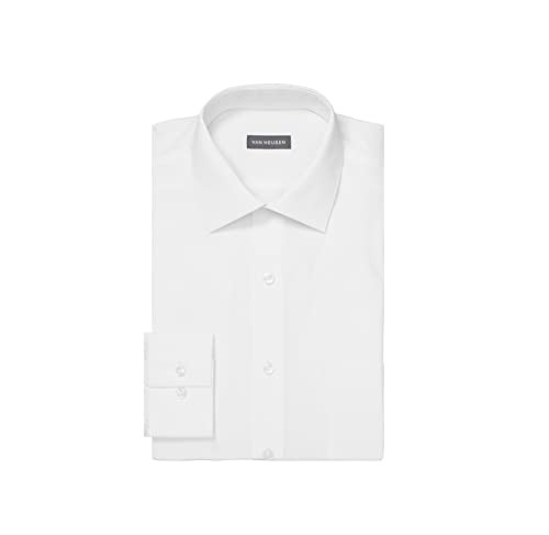 Van Heusen Men's Regular Fit Poplin Solid Spread Collar Dress Shirt3