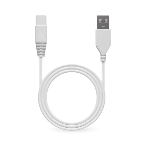 Câble USB de rechange blanc pour recharger le rasoir FlexSeries