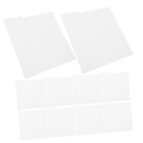 FUNOMOCYA 8 Divisores de PVC para Discos de Vinilo Superficie para Escribir, Ligeros y Blancos, Organizadores Ideales para Oficinas y Aulas