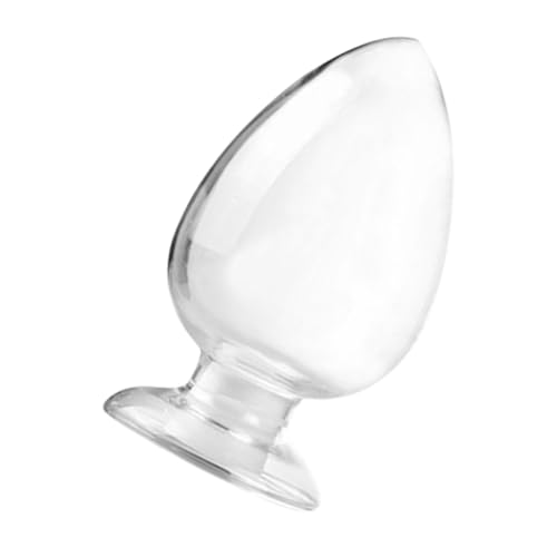 RORPOIR Conical Glass Bottle with Stopper Storage Jar Decorative Sample Bottle for Lab Home Use