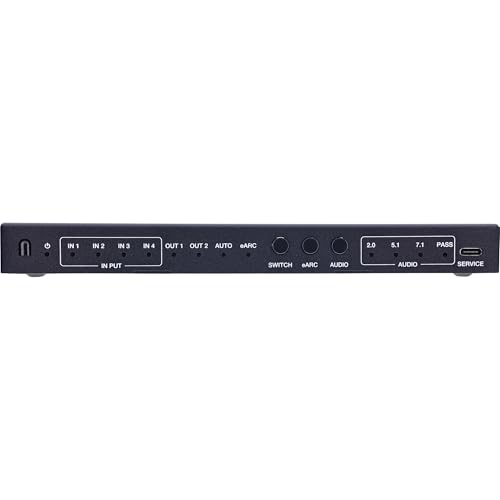 Conmutador HDMI 2.1 4 puertos selector eARC extractor audio SPDIF 8K 4
