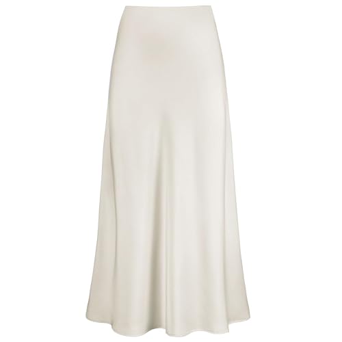 SANGTREE Women Satin High Waist Mermaid Maxi Skirt