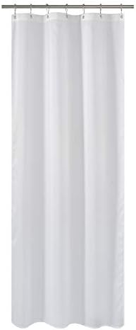 N&Y HOME Fabric Shower Curtain or Liner 36 x 72 Inches Bath Stall Size with 2 Bottom Magnets, Hotel Quality, Washable, Water Repellent, White Spa Bathroom Curtains with Grommets, 36x72