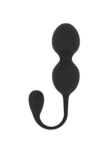 Boules de Kegel rechargeables Nisha en silicone noir avec vibrations pour tonifier le plancher pelvien