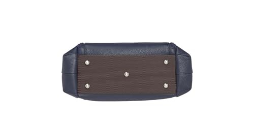 Bolso Tote Boho con relieve azul índigo miniatura 6
