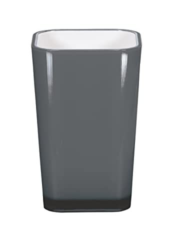 Kleine Wolke Easy toothbrush holder, accessories, colour: anthracite, material: AS/ABS, Charcoal, Länge 7,2 x Breite 7,2 x Höhe 11 cm