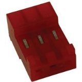 3-643819-3 3 Position MTA156 IDC Connector 22AWG Red (6 pieces)