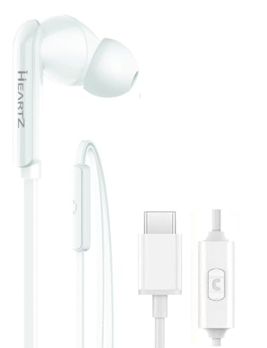 Kalın Silikon Kablolu Type C Kulaklık, Tüm Type-C Çıkışlı Cihazlarla Uyumlu, Bluetooth Gerekmez, Mikrofonlu, TC21, Beyaz
