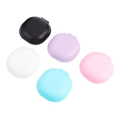 KAILIKETIY 5個 防水カバー付き携帯鹸ケース 旅行用衛生的な鹸ホルダー 屋外キャンプ対応コンパクト容器 ランダムカラー ランダムカラー