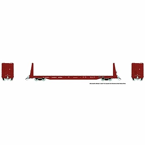 Rapido RAP147003A HO CN Mineral National Steel Car Bulkhead Flatcar Single, Brown