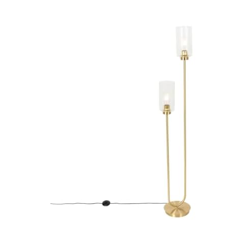 Qazqa Laura Lampadaire Doré Cover