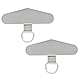 2 Stück Universal Handykette Pads aus Edelstahl, Multifunktionale Handy-Lanyard-Patches, Kompatibel mit den meisten Smartphones, Sicher und Robust, Schwarz (Schwarz)