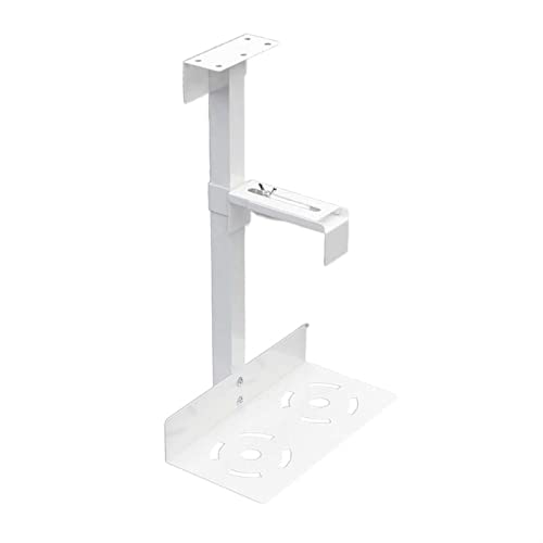 Soporte Universal para CPU Bajo Escritorio o Pared, Ajustable para PC, Color Blanco