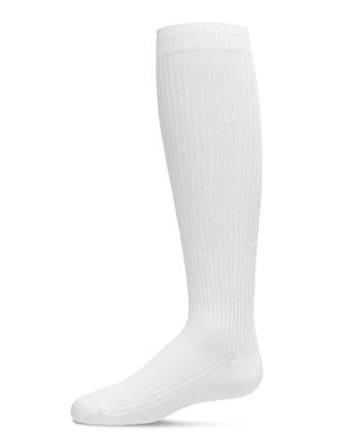 MeMoi Thin Ribbed Girls Cotton Blend Knee High Sock