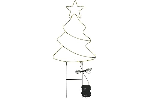 Metall LED Gartenstecker Tannenbaum 45 cm 180 LED´s mit Timer...