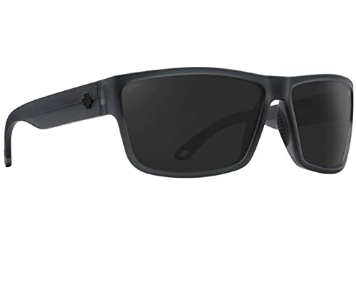 Spy Rocky Sunglasses Matte Translucent Gunmetal with Happy Gray Polarized Lens 64mm + Hard Case
