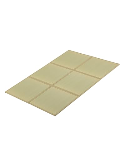 Image of FULI Japanese Tatami Mattress, Foldable Igusa Rush Grass, Natural, Full