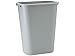 Rubbermaid Commercial Products Deskside Wastebasket/Trash Can, 10.25-Gallon/41-Quart, Gray, Plastic, Garbage Can for Home/Office, Fits Under Desk/Sink/Cabinet