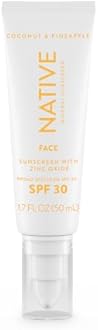 Native Coconut & Pineapple Mineral Face Sunscreen Lotion - SPF 30-1.7 fl oz