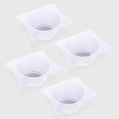 4PCS Airbrush Paint Cup Strainers - Durable PP Filter Screens for Crafts & Painting 1.30 x 0.98 with 0.83 Holes White