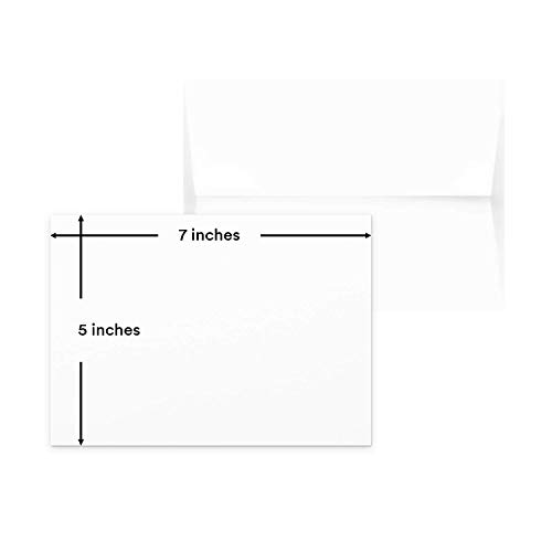 White Blank 5 X 7” Card Stock Thick Paper – Blank Postcards And Index Flash Note Cardstock – Perfect For Greeting, Thank You, Invitations – Stationery | 100 Cards Per Pack (100 Cards With Envelopes) #TOP1