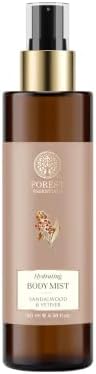 Forest Essentials Fragrant Body Mist Sandalwood & Vetiver | Aloe Vera juice infused Perfume Spray to keep Skin Scented & Hydrated Through the Day
