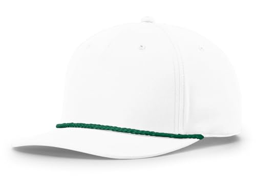 Joe's USA | Richardson 258 5-Panel Classic Rope Cap - 12 Pack - White/Kelly