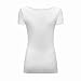 OThread & Co. Women's Short Sleeve T-Shirt Scoop Neck Basic Layer Stretchy Shirts (Small, White)