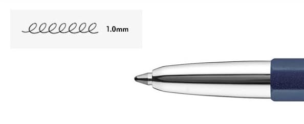 Bolígrafo de punta de bola de 1.0mm con cuerpo de metal Midnight y tinta negra 5