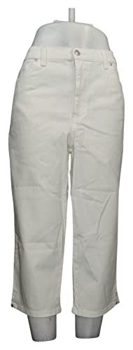 Gloria Vanderbilt Women's Pants Size 14 Straight Leg Capri W/Pockets White