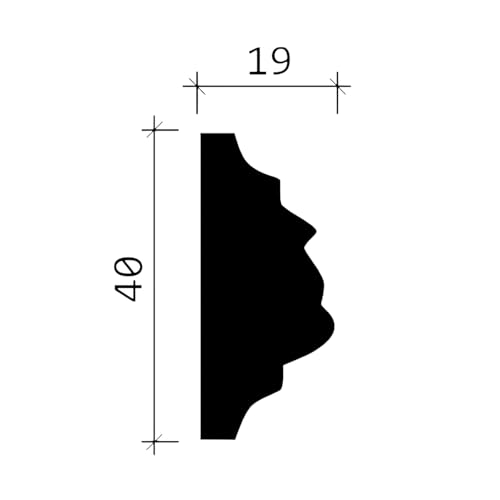 Moldura para pared Profhome de poliuretano rígido fácil de pintar 5