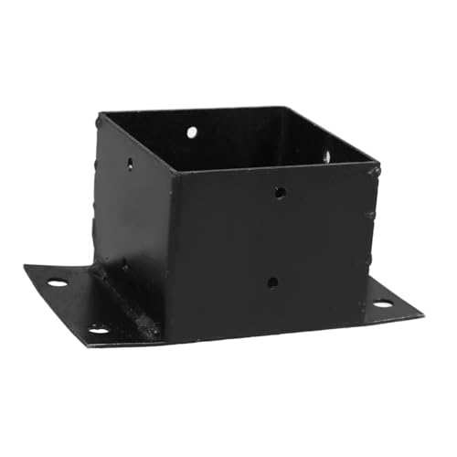 HOMSFOU Galvanized Fence Post Protector Post Anchor Kit for Outdoor Fence Support Flange Anchor Base