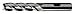 CLEVELAND Sq. End Mill,Single End,Cobalt,1" C42875
