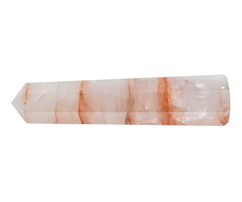 Image of Amazing Gemstone Red Hematoid Quartz Crystal Towers - Natural Healing Crystal Point Obelisk for Reiki Healing and Crystal Grid (3 inch to 4 inch INCH)