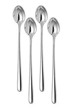Image of Long Handle Spoon, Long Mixing Stirring Spoon for Iced Tea, Coffee Suitable for Tall Glasses, Cocktail Bar Stainless Steel Long Handle Spoon (4 pcs imp Long Appsey)