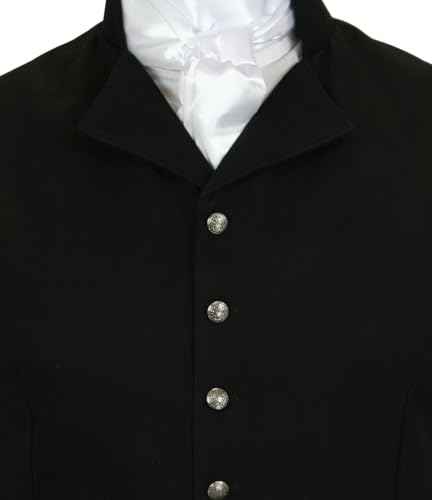 Historical Emporium Men's Regency High Collar Dress Vest, Soft Cotton Dress Fairfax Waistcoat4