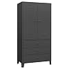 Norheim-Armario-Ropero-Taquillas-vestuariosTaquillas-Metalicas-Vestuario-Armario-de-Acero-Armario-Armarios-de-Almacenaje-90x50x180-cm-Gris-Antracita