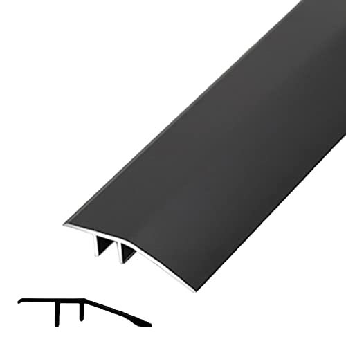 Floor Transition Strip Metal Floor Transition Threshold Strip for Carpet to Tile Heavy-Duty Aluminum Ramp Edge Guard Water Proof Floor Flat Divider Strip(Silver)