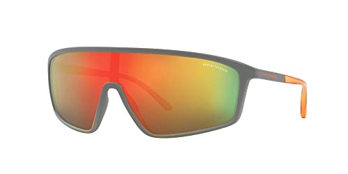 Image of Armani Exchange Man Sunglasses Matte White Frame, Grey Mirror Silver Lenses, 0MM