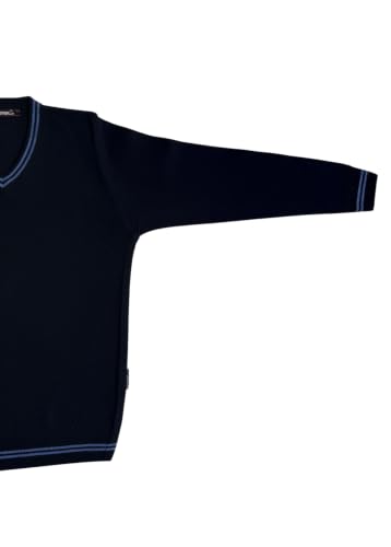 Image of Boy's School Uniform Lining Full Sleeves Sweater - Daffodil