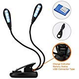 Rechargeable Book Light, Extra-Bright 8 LED Reading Light, Clip On Reading Light