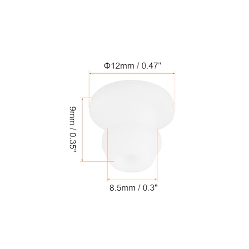 Image of Snap in Locking Hole Plugs Rubber Panel Seal Cover Drilled Silicone Caps, [for Kitchen Rubber, Waterproof Sealing Plugs] - 8.5mm /0.3in /White /10Pcs