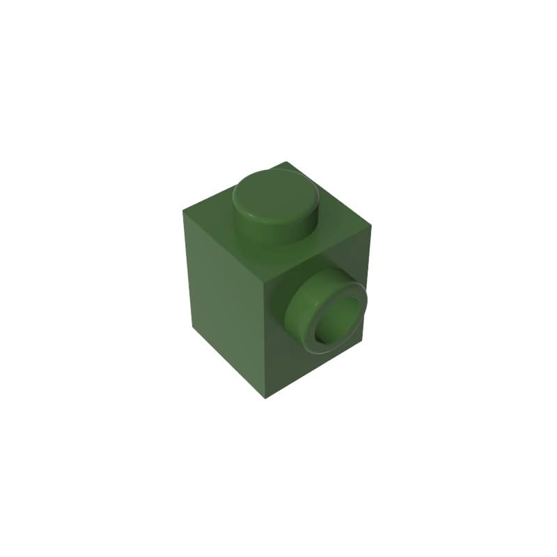 Gobricks GDS-635 Brick Special 1x1 with Stud on 1 Side 50PCS Compatible with Lego Toy 87087 DIY Parts and MOC Components for Major Brick Brands Color:Tarmac โ image 1