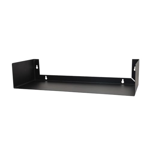 Image of myl Black Metal Wall Mounted Floating Shelf, U-Shape Storage Rack 4