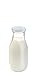 KOVOT 11-Oz Glass Milk Bottle Set of 12 - Includes Reusable Lids and Straws