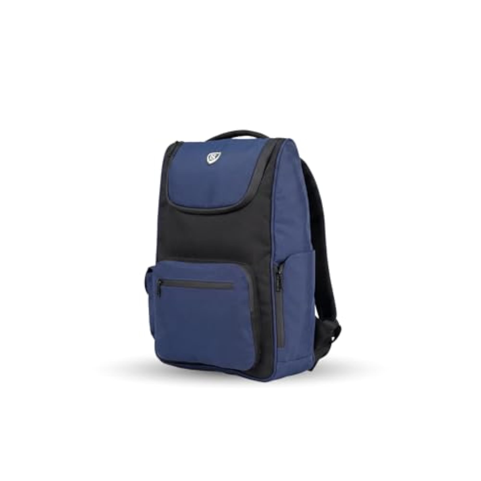 Unisex Casual Navy Blue and Black Tetron Backpack