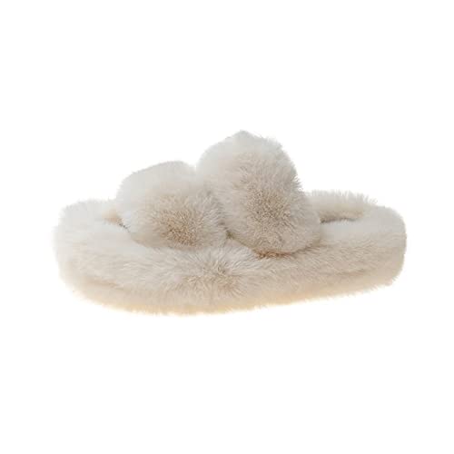 Slippers pour femmes confort : chaussures plates de maison et slippers flat épaisses